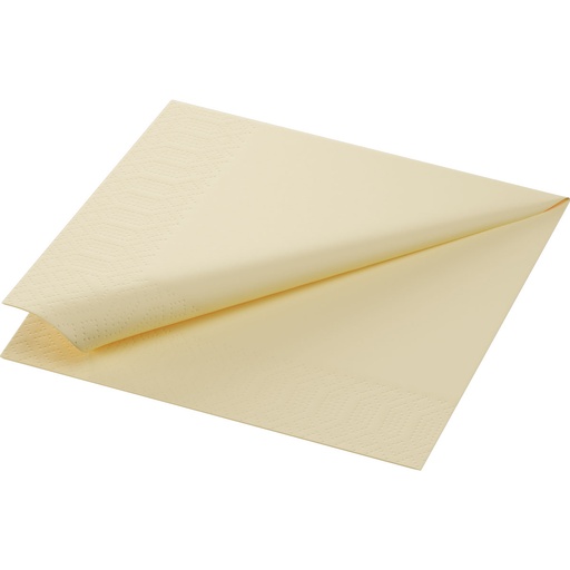 [5309CREAM] Serviette 3 plis 1/4 pli 33x33cm papier crème