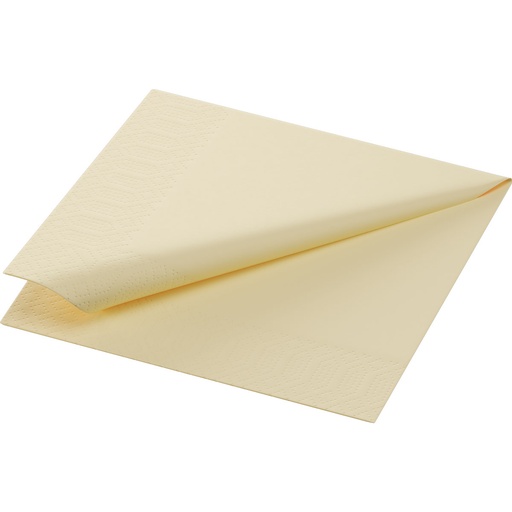[5310CREAM] Serviette 3 plis 1/4 pli 24x24cm papier crème