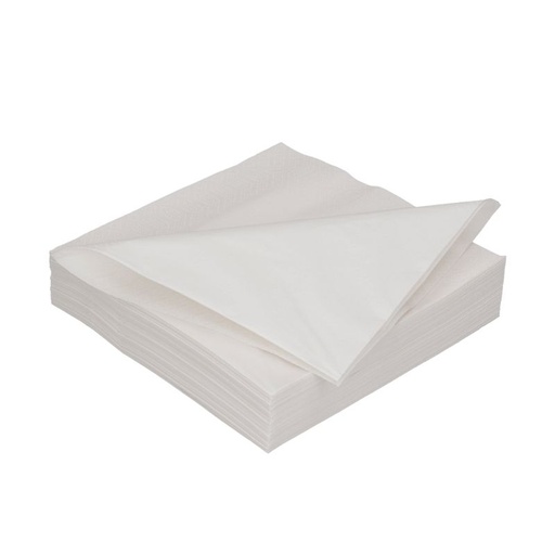 [5509BLANC] Serviette 2 plis 1/4 pli 33x33cm papier blanc