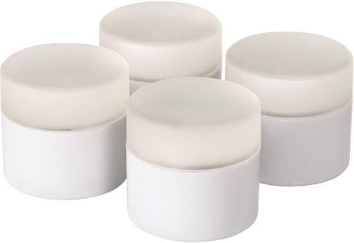 [6102] 4 Mini lampes à LED de rechange 48 x Ø 50 mm 13 h Blanc
