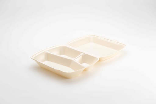 Boîte à menu 3 compartiment IP4/HP4 XPS champagne 245x210x72mm