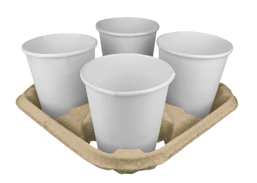 Houder voor 4 bekers Gerecycled Karton 