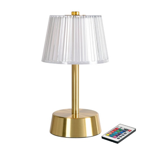 [6120] Duni LED-Tischleuchte Jay Gold 12,2x22cm