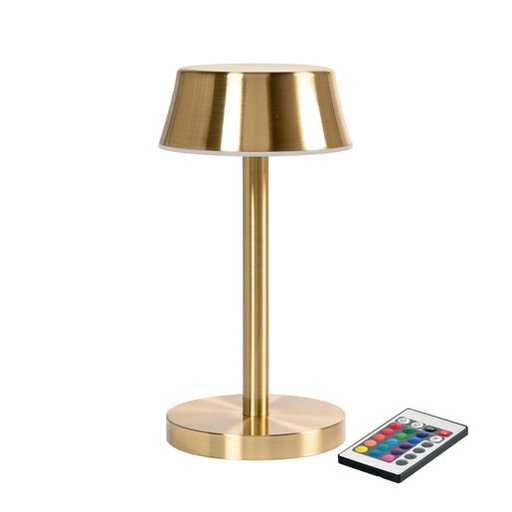 [6118] Duni LED-Tischleuchte Nour Gold 10x20cm