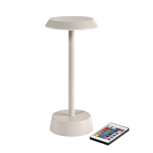 [6109] Lampe de table Duni LED Nour Taupe 11,9x26,3cm