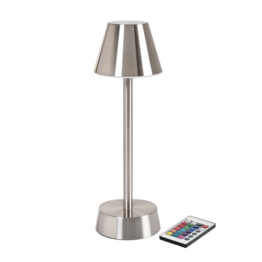 [6113] Lampe de table Duni LED Zelda Argent 10,3x32cm