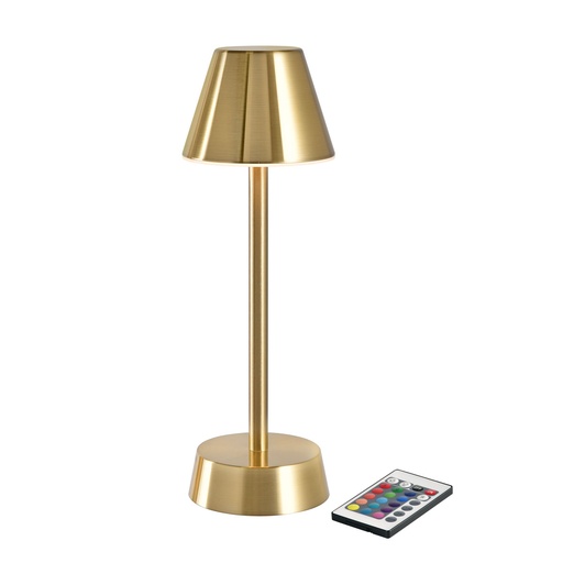 [6107] Lampe de table Duni LED Zelda Laiton 10,9x33cm