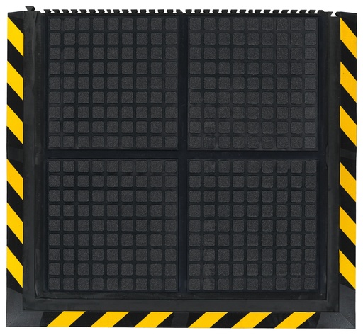 [3207] Hog Heaven Linkable Yellow anti-fatigue mat end section 1013 x 1110 mm